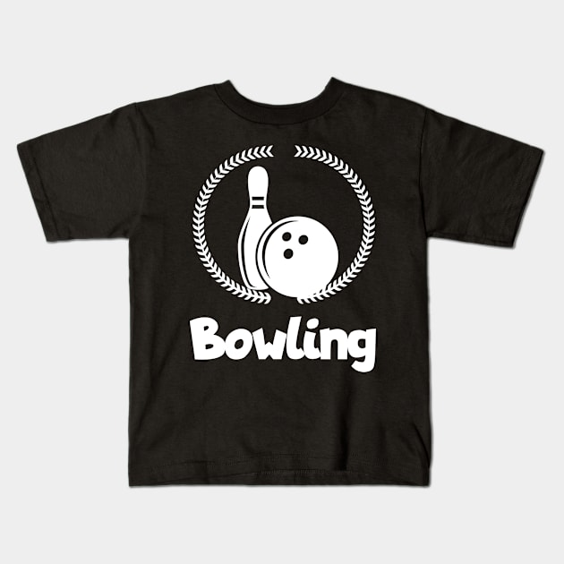 Bowling Kids T-Shirt by maxcode